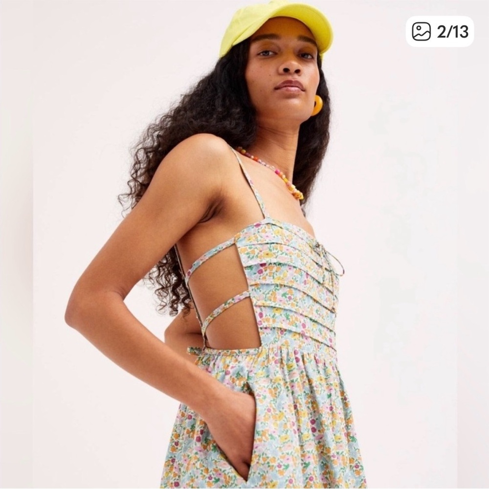For Love And Lemons Multicolor Floral Midi Dress - Picture 2 of 13